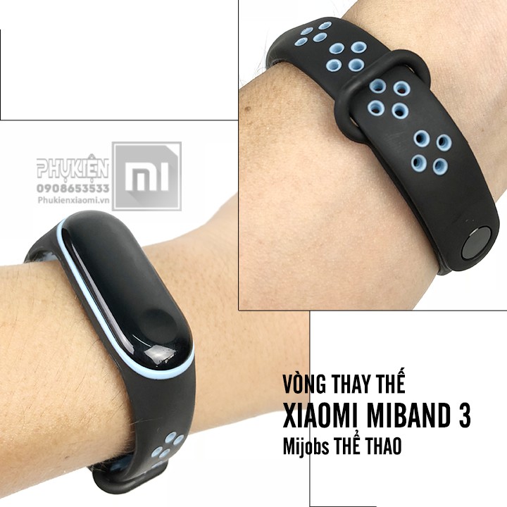 [7 Màu] Vòng thay thế Xiaomi Miband 3 / 4 Mijobs thể thao