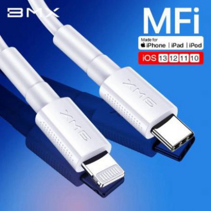 [CHÍNH HÃNG] Cáp Sạc Nhanh Cho Iphone Type-C To Lightning Baseus BMX Mini White PD Cable 18W Có Chứng Nhận MFI