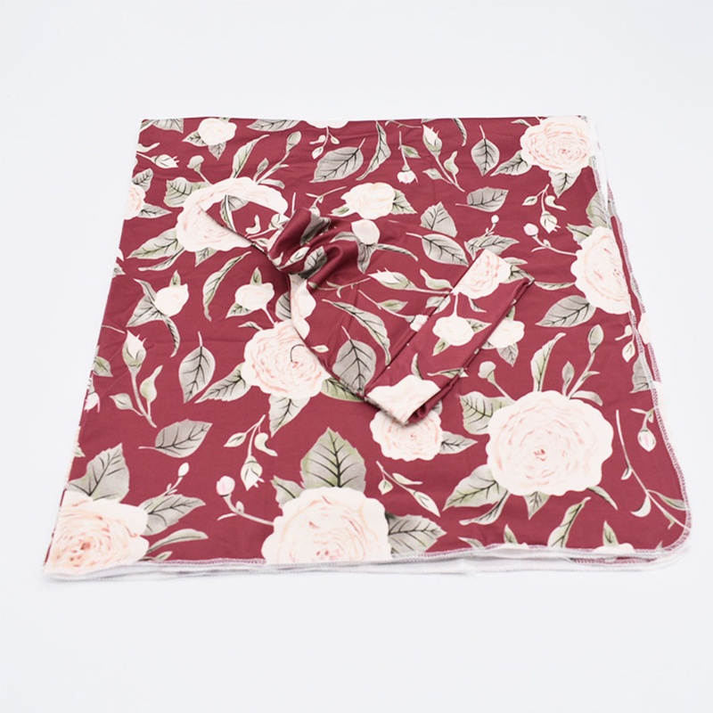 Bộ Chăn Quấn Và Nón Bằng Cotton Tinh Khiết In Họa Tiết Hoa Dành Cho Em Bé Sơ Sinh