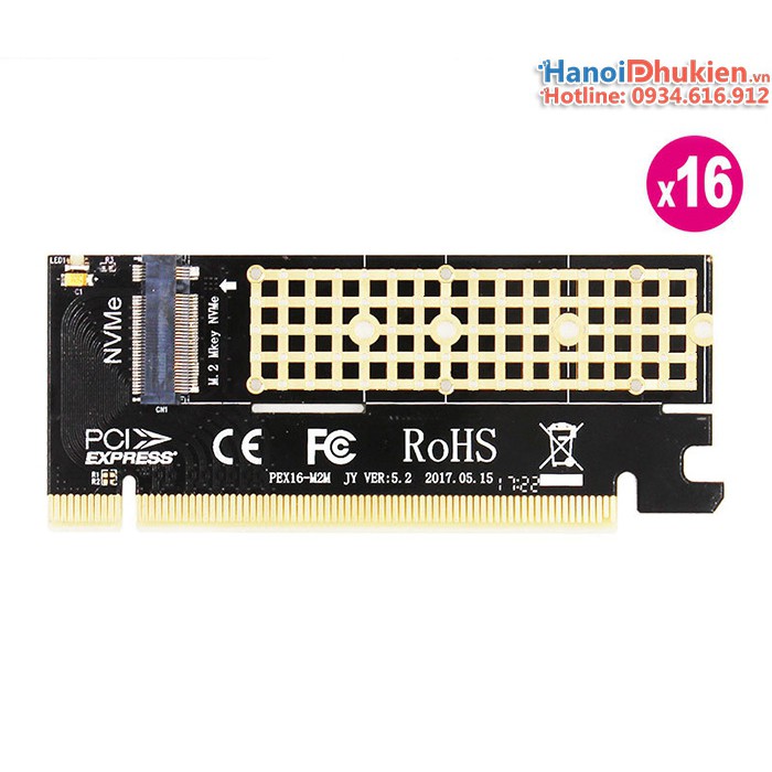 Adapter chuyển đổi ổ cứng M2 nvme to pci-e 16x