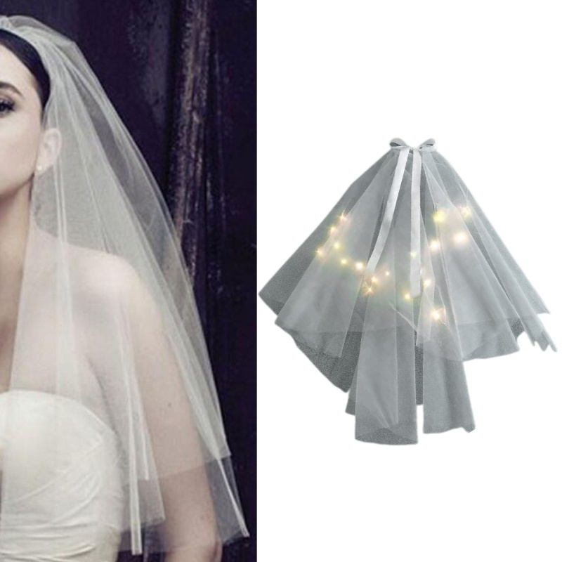 Mạng Che Mặt Có Đèn Dùng Hóa Trang Tiệc Cưới