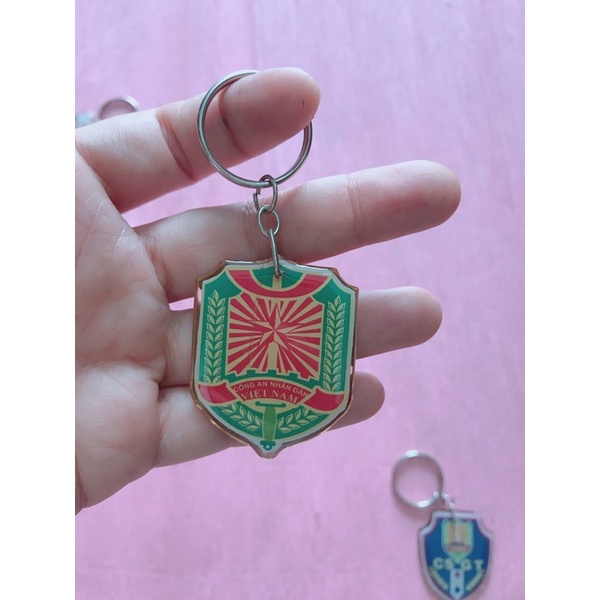 Móc khoá nhựa công an