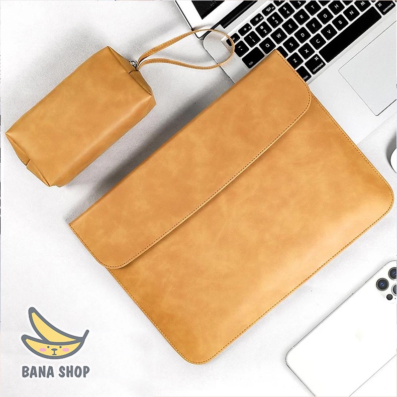 Túi đựng / cặp bao da chống sốc bảo vệ cho macbook laptop 13 ~ 14 inch | BigBuy360 - bigbuy360.vn