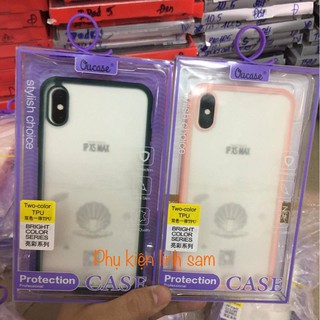 Ốp cho iPhone Xs Max hiệu Ou Case lưng nhám viền màu chống sốc cao cấp