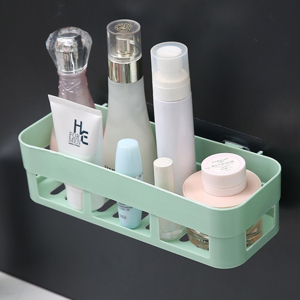 [Tổng Kho Sỉ] Kệ Nhựa Chữ Nhật B24CN Mới Về - Đựng Để Đồ Nhà Tắm - Nhà Bếp - Miếng Dính Đôi Siêu Chắc