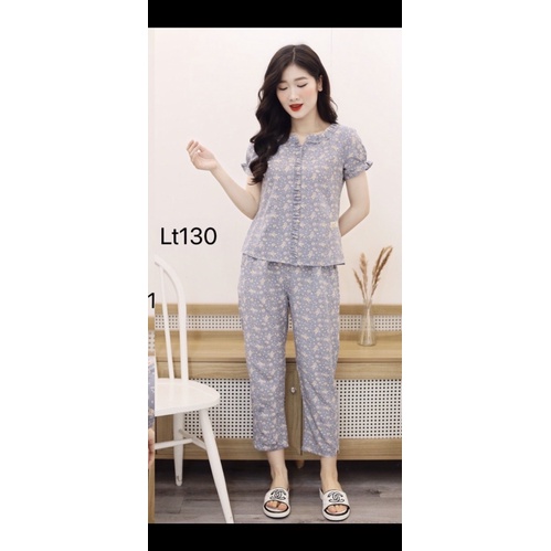 Bộ mặc nhà nữ, đồ bộ, bộ ngủ chất lụa thái mềm mát không nhăn, size từ 39-64kg