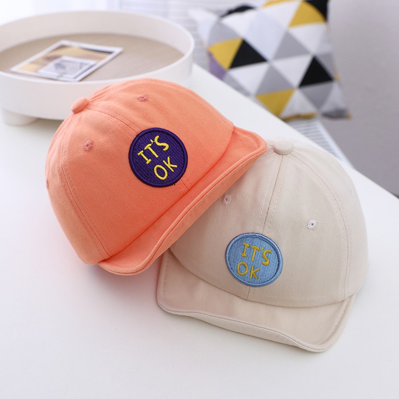 Mũ Lưỡi Trai Mềm Thêu Chữ Its Ok Thời Trang Xuân Thu Cho Bé