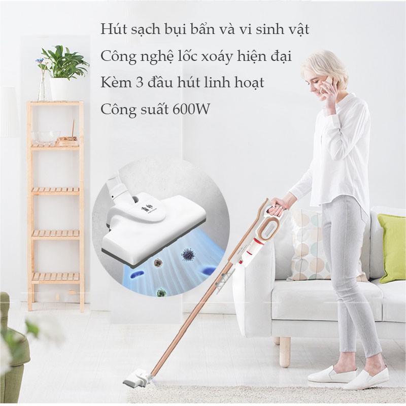 Máy hút bụi cầm tay gia đình CÁT Á 2 trong 1 công suất 600W - Hút sạch mọi vị trí, đa năng có thể tháo rời VTM