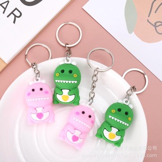 MÓC KHOÁ HÌNH CẶP ĐÔI KHỦNG LONG CÁ MẬP