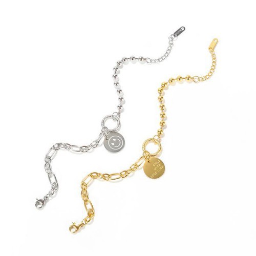 Lắc Tay Bi Dây Xích Mặt Cười Titan Ko Đen TT 3205