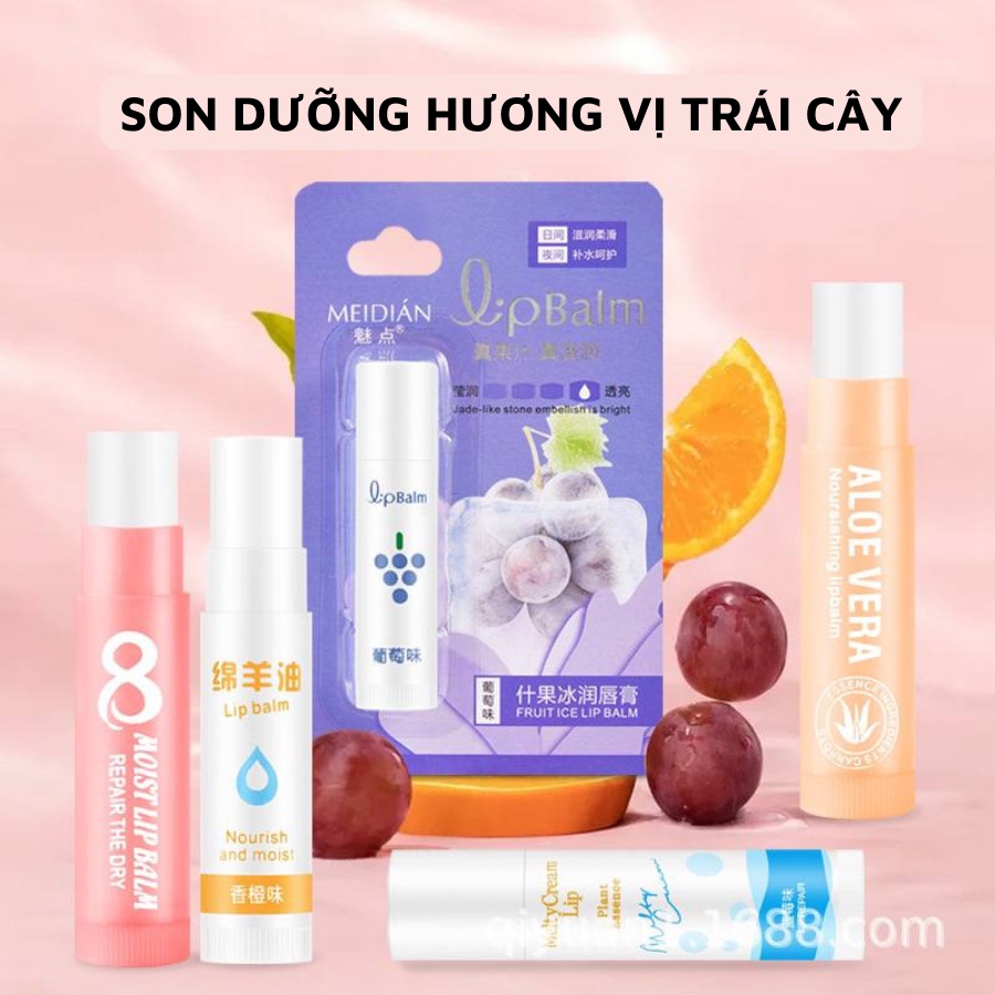 SON DƯỠNG MÔI KHÔNG MÀU giúp giảm tình trạng môi khô nứt nẻ SamBeauty