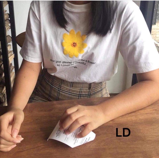 Áo hoa cúc vàng LDC728