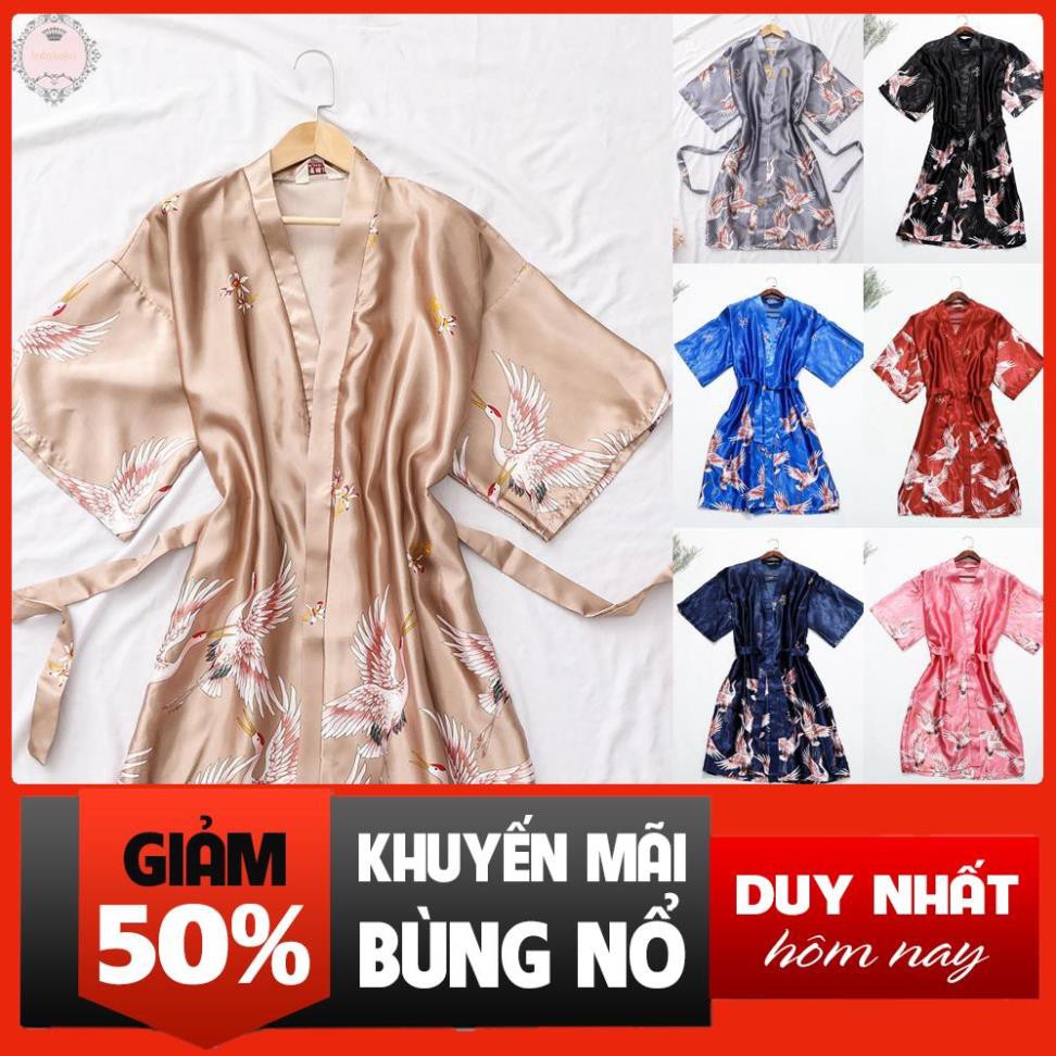 Áo Choàng Ngủ Kimono Họa Tiết Hoa Quyến Rũ Dành Cho Nữ đẹp