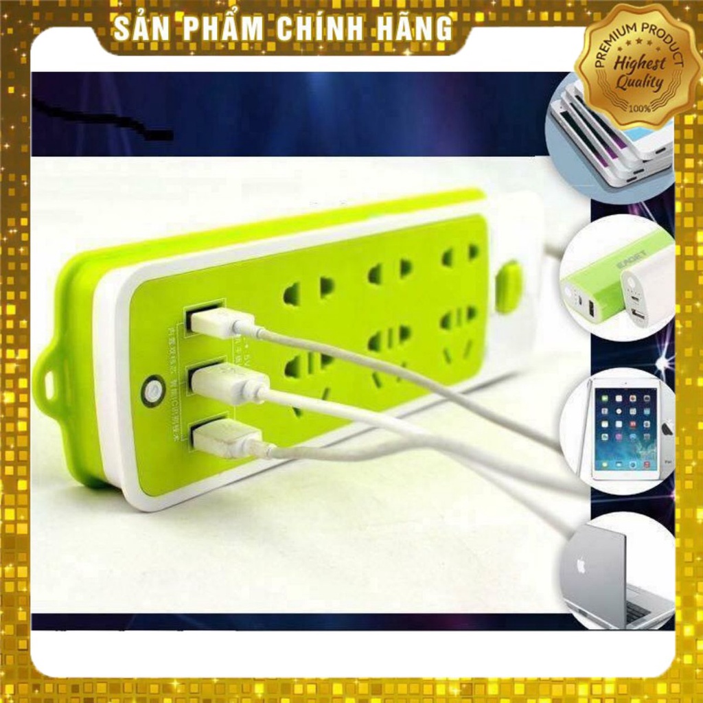 🍀🍀Ổ điện chống giật thông minh 3 cổng sạc USB - Ổ cắm điện có cổng sạc điện thoại