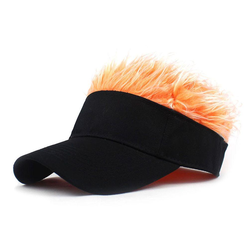 EUCA Bộ Tóc Giả Ngắn + Mũ Lưỡi Trai Cotton Phong Cách Hip Hop Cá Tính