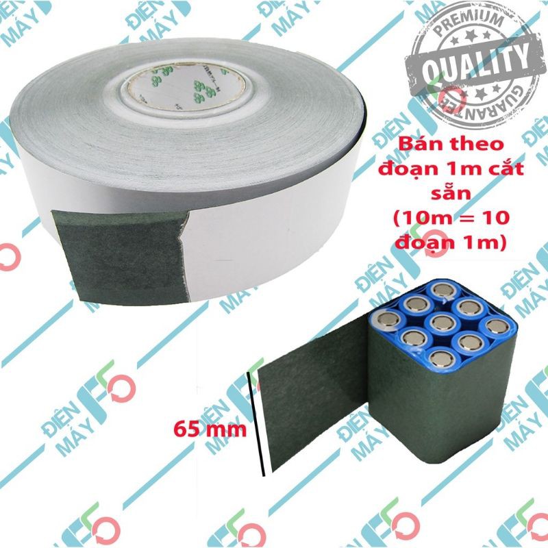 Giấy dán cách điện  cách nhiệt  cell pin 18650 (1 mét)