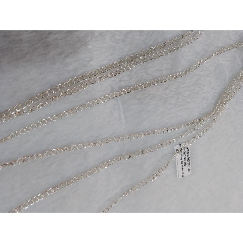 1m Dây xích bạc S925 làm dây chuyền, vòng tay, dây xích tăng đơ mở rộng vĩnh viễn bảo hành bạc