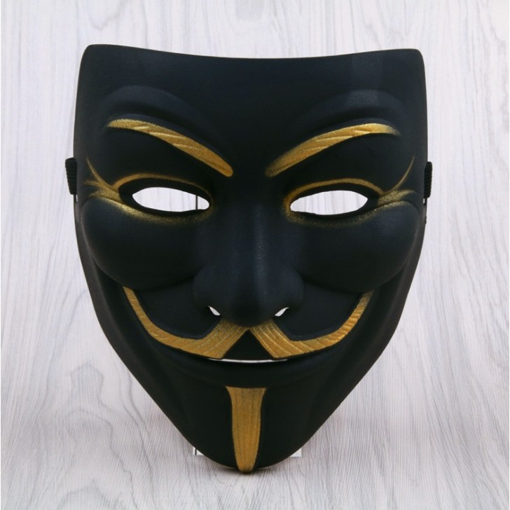 Mặt nạ hacker đen đeo mặt hoặc treo trang trí