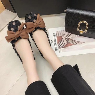 giày búp bê nữ cột nớ chấm bi