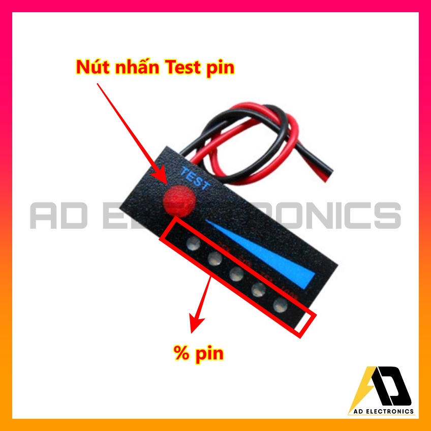 Mạch Báo Pin 1S 2S 3S 4S 5S - 3.7V 8.4V 12.6V 16.8V 21Vdc  - Kiểm Tra Dung Lượng Pin 18650, Lipo, Lion lithimum