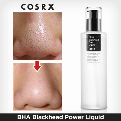 Tính Chất tẩy tế bào chết hoá học BHA Blackhead Liquid Cosrx 100ml + Gel tẩy tế bào chết Dr.Cellio đủ mùi 180ml Hàn Quốc