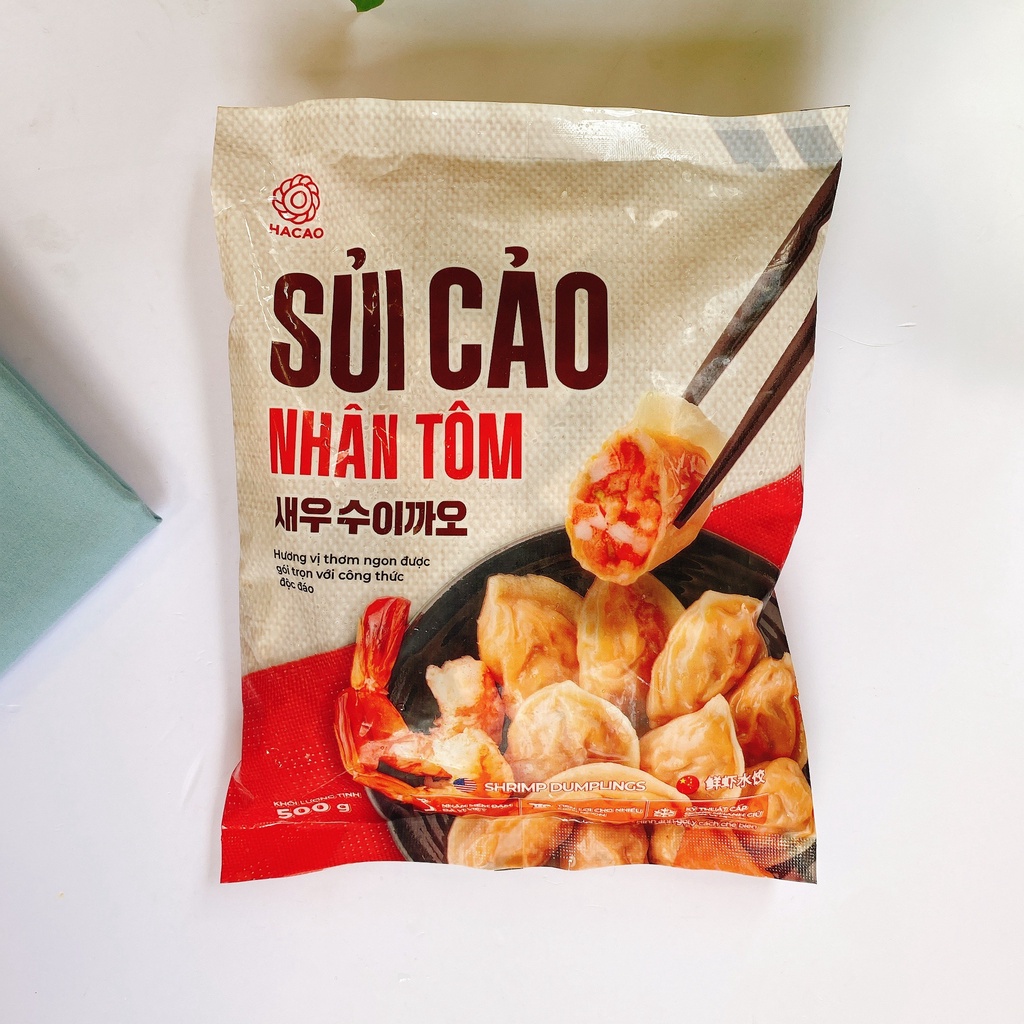 Sủi Cảo ăn liền nhân thịt ăn vặt chiên thả lẩu