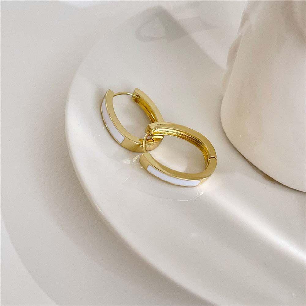 BACK2LIFE Đôi Bông Tai Khoen Tròn Thời Trang Cho Nữ