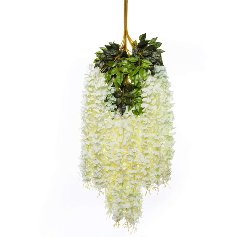 Set 12 Dây Hoa Tử Đằng Giả 43.2Ft Treo Trang Trí Tiệc Cưới
