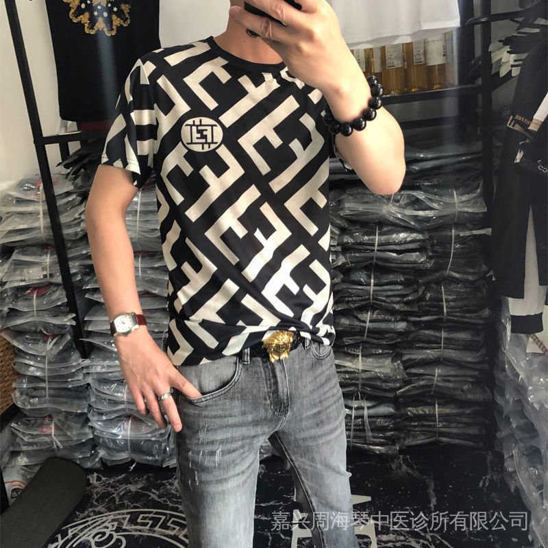 Áo Thun Tay Ngắn Plus Size Rộng Phong Cách Đường Phố Châu Âu Thời Trang Xuân Hè Cho Nam 20