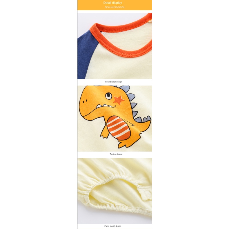 Áo Liền Quần Tam Giác Tay Ngắn Vải Cotton Thời Trang Cao Cấp Dành Cho Bé 0-18 Tháng Tuổi