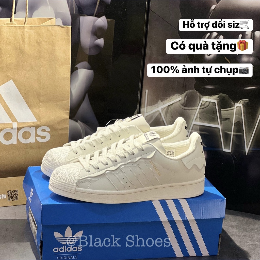 Giày Thể Thao Das Trắng Mẫu Mới 2022.Giày Super Star Cloud White Mũi Sò Mới