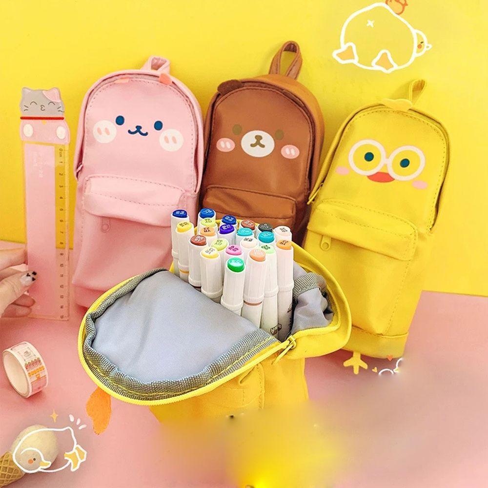 Túi Đựng Bút Chống Nước Sức Chứa Lớn Hình Gấu Cho Trẻ Em