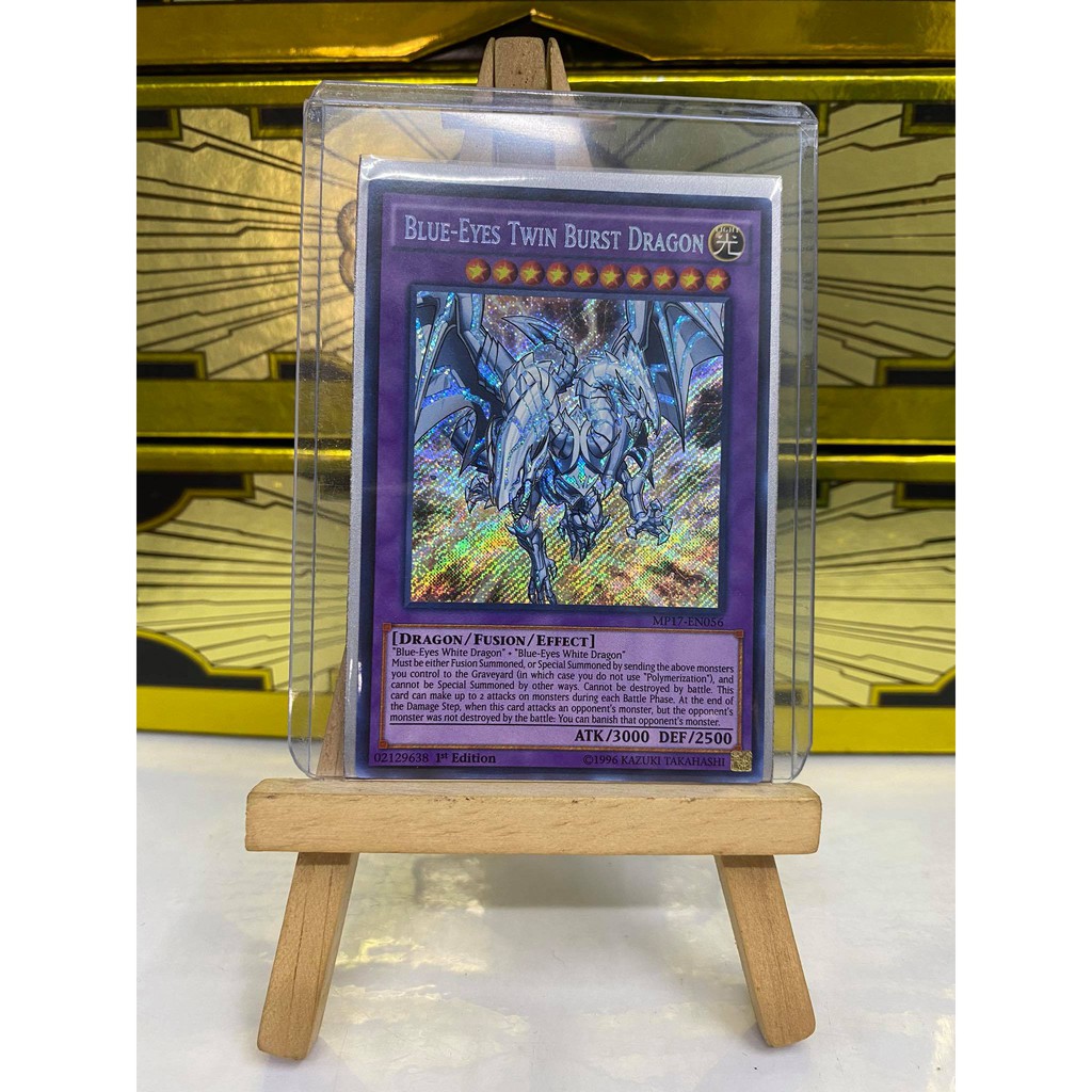 [ Dưa Hấu Yugioh ] Lá bài thẻ bài Blue Eyes Twin Burst Dragon - Secret Rare - Tặng bọc bài nhựa bảo quản