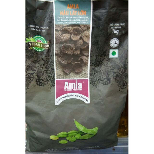 THỰC PHẨM CHAY AMLA - 1kg  AMLA NÂU LÁT LỚN thuần chay nhiều dinh dưỡng