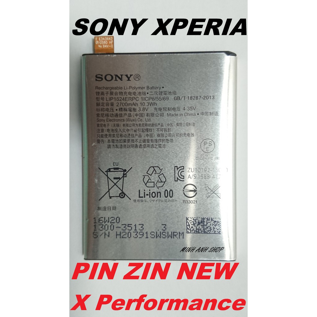 PIN ZIN NEW CHÍNH HÃNG SONY XPERIA X PERFORMANCE-F8132