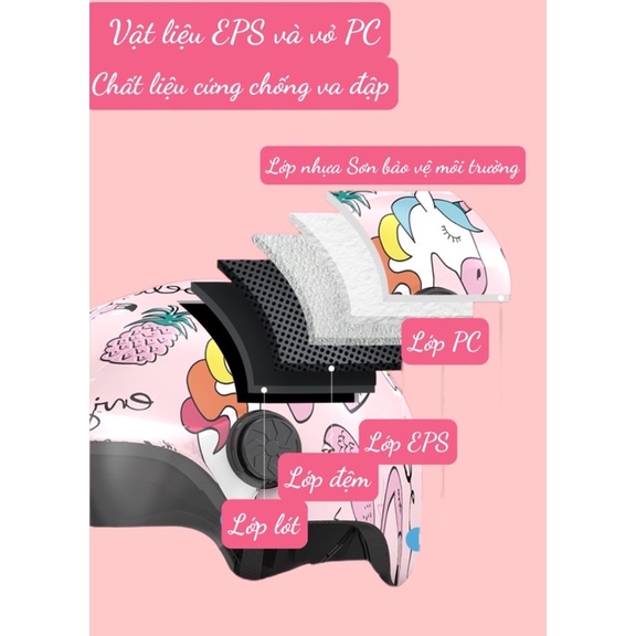 Mũ bảo hiểm đi xe máy cho bé mũ bảo hiểm đi xe máy trẻ em chất liệu siêu cứng siêu nhẹ