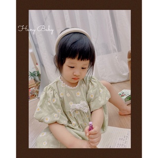 [ Hany Baby ] Váy Đũi Mềm Tay Phồng Cổ Ren