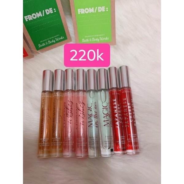 Nước hoa dạng ống mini Bath Body works Perfume Spray