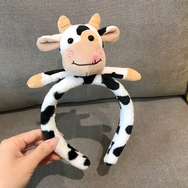 Băng Đô Cài Tóc Hình Bò Sữa Hoạt Hình 3D