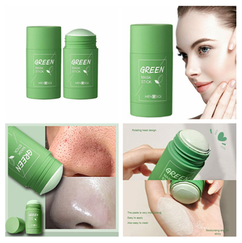 MENGSIQI Green Tea Cleansing Mask Stick Remove Blackheads Deep Clean Pores Shrinking Moisturizing Skin Care