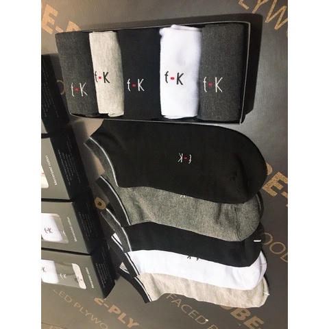 Hộp 5 Đôi Tất Nam Cổ Ngắn Chống Hôi Chân TK Hàng Xuất Khẩu Cao Cấp