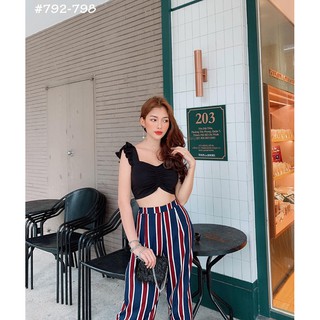 Áo Hai Dây Croptop Nhún Ngực