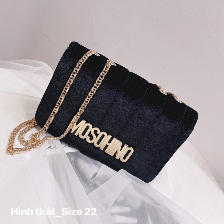 Túi xách nữ đeo chéo đẹp giá rẻ moschino nhung thời trang cao cấp dễ thương DIOMI