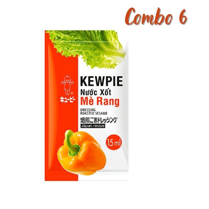 Combo 10- Nước xốt mè rang Kewpie 15ml - hương vị nhẹ - dạng kem hấp dẫn - Tomchuakids