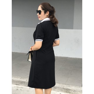 Đầm trung niên big size cổ sơmi