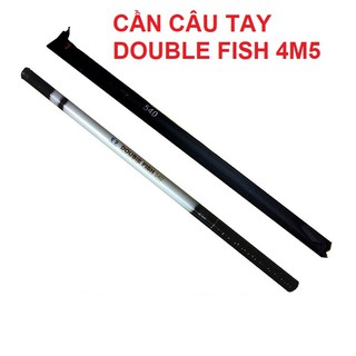 Cần tay câu cá carbon Double Fish 2m7/3m6/4m5/5m4 siêu nhẹ, cần câu đơn tay giá rẻ độ cứng 5H
