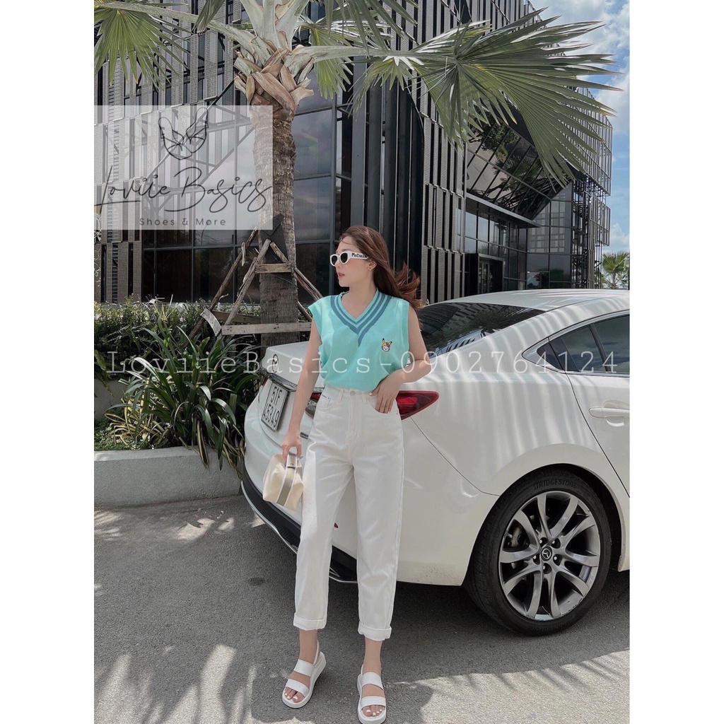 SANDAL NỮ LOVIIE BASICS - GIÀY THỜI TRANG PHONG CÁCH HIỆN ĐẠI 2 QUAI NGANG QUAI CÀI ĐẾ BẰNG S220515