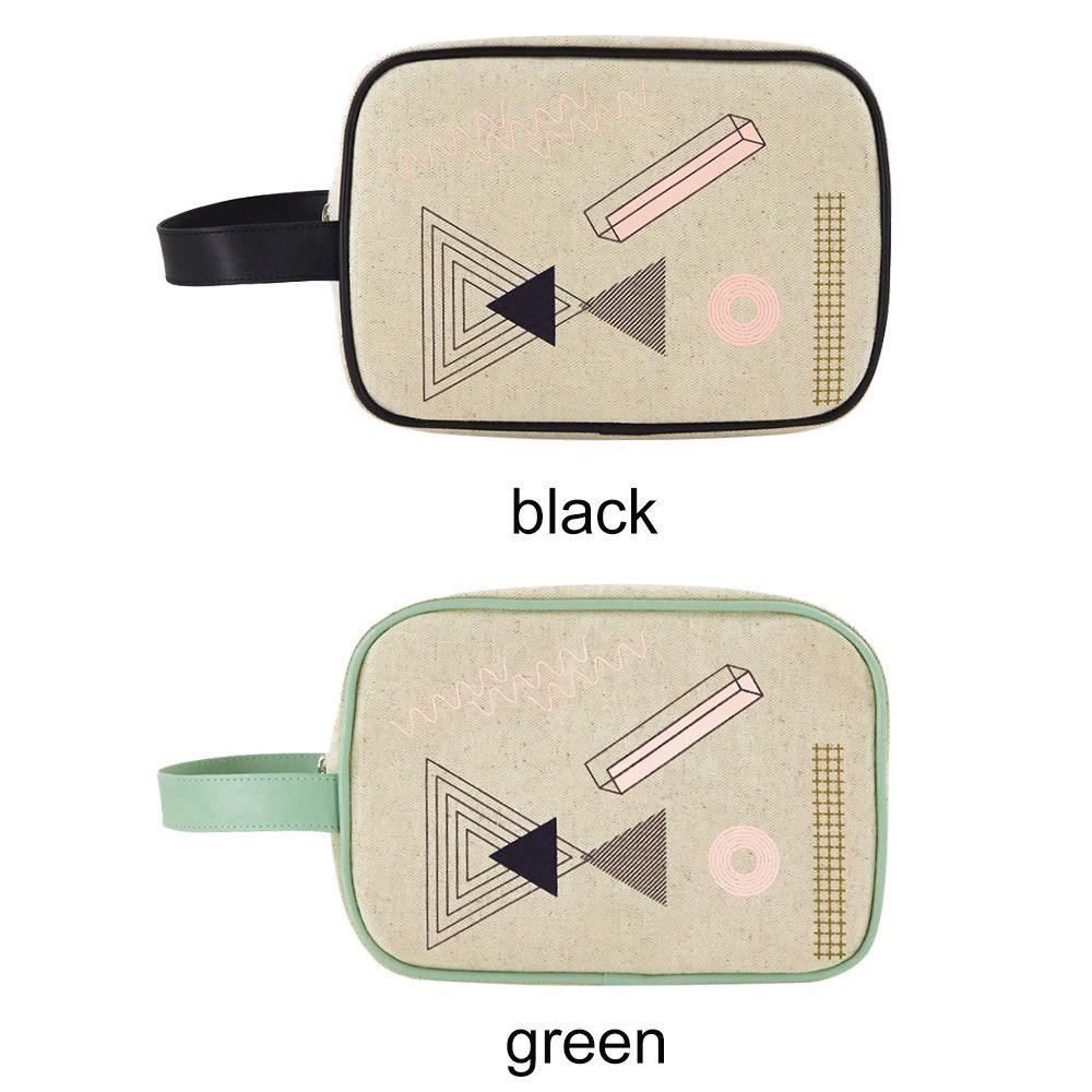 Túi Vải Lanh Đựng Mỹ Phẩm Có Khóa Kéo Đa Năng Tiện Dụng Khi Đi Du Lịch