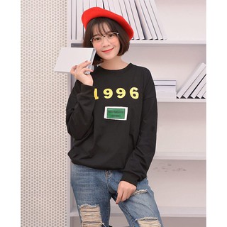 Sweater 1996 vải da cá - đen