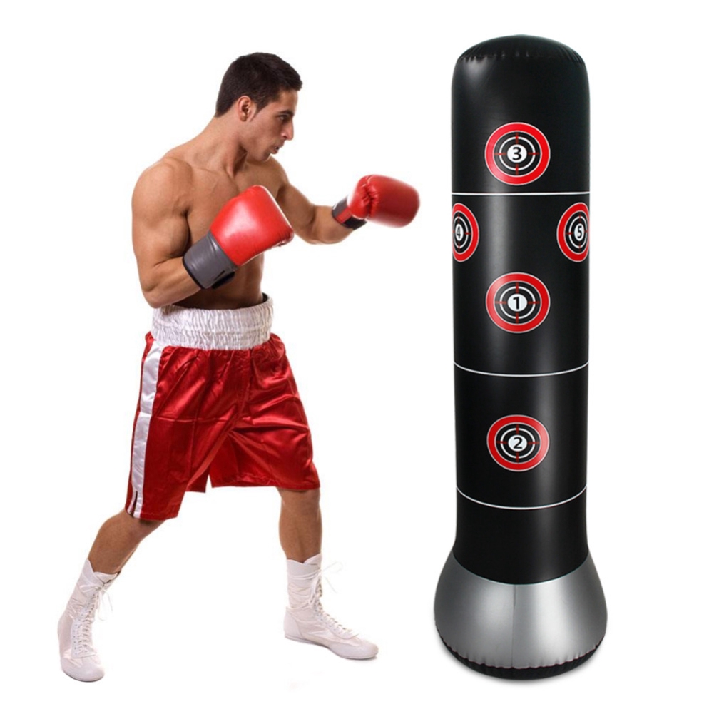 Túi cát nén bơm hơi dạng đứng hỗ trợ tập boxing tiện lợi